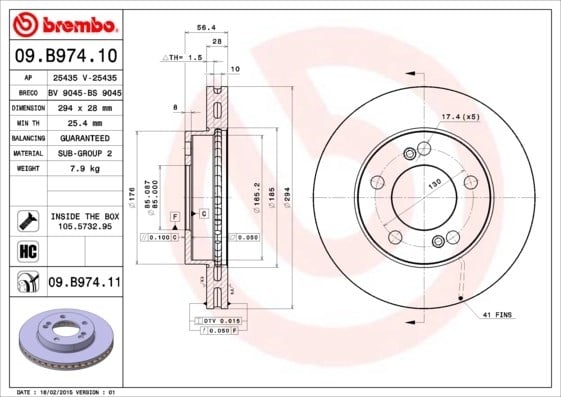 BREMBO 09B97411 Fren Diski 4144109000 uygun fiyat hızlı kargo