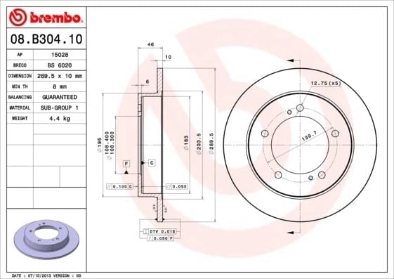 BREMBO 08B30410 Fren Diski 5521176J00 uygun fiyat hızlı kargo