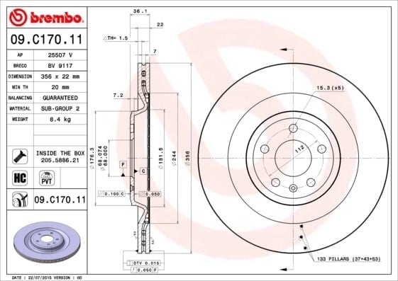 BREMBO 09C17011 Fren Diski 4H0615601F uygun fiyat hızlı kargo