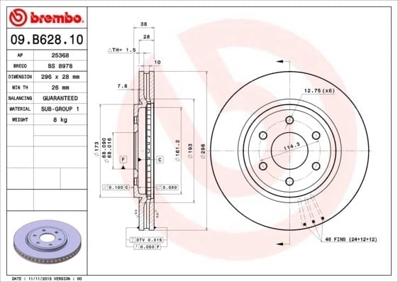 BREMBO 09 B628 10 Fren Diski 40206EB300 uygun fiyat hızlı kargo