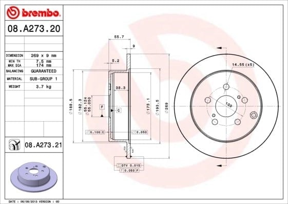BREMBO 08A27321 Fren Diski 4243120390 uygun fiyat hızlı kargo