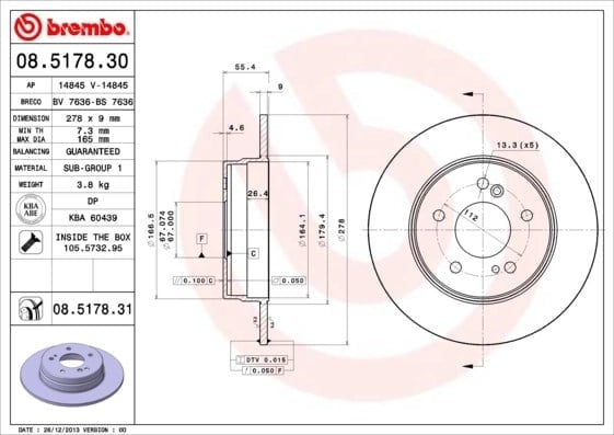BREMBO 08517831 Fren Diski 2034230012 uygun fiyat hızlı kargo