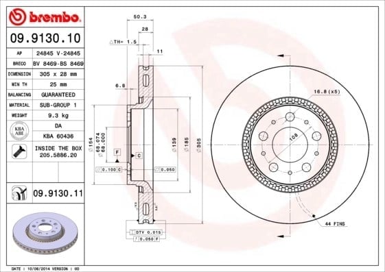 BREMBO 09913011 Fren Diski 272404 uygun fiyat hızlı kargo