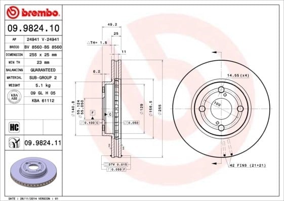 BREMBO 09982410 Fren Diski 4351202070 uygun fiyat hızlı kargo