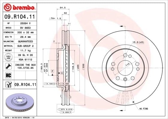 BREMBO 09R10411 Fren Diski 1644210412 uygun fiyat hızlı kargo