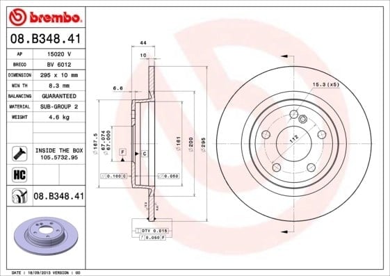 BREMBO 08 B348 41 Fren Diski 2464230112 uygun fiyat hızlı kargo