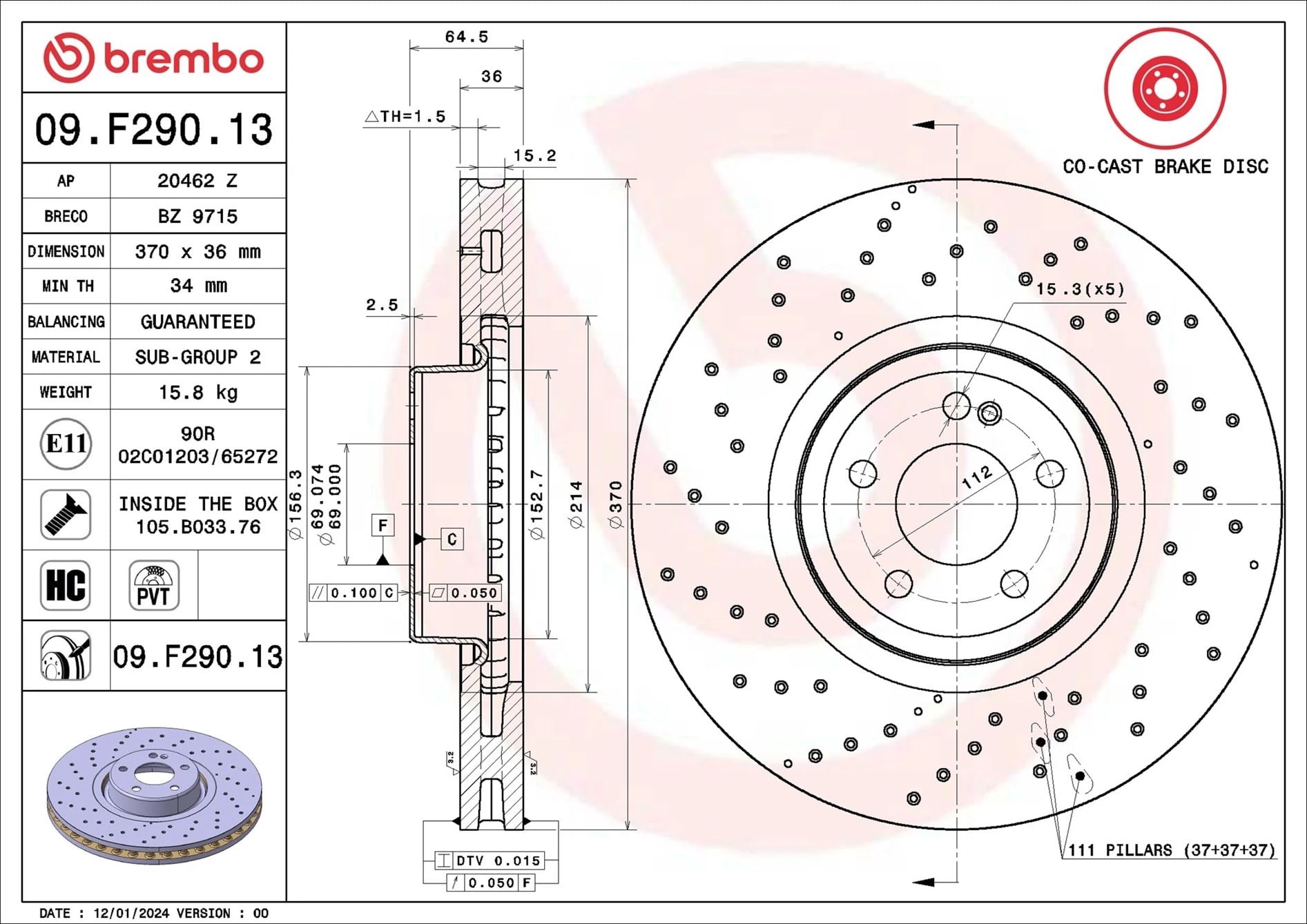 BREMBO 09 F290 13 Fren Diski 2224200272 uygun fiyat hızlı kargo