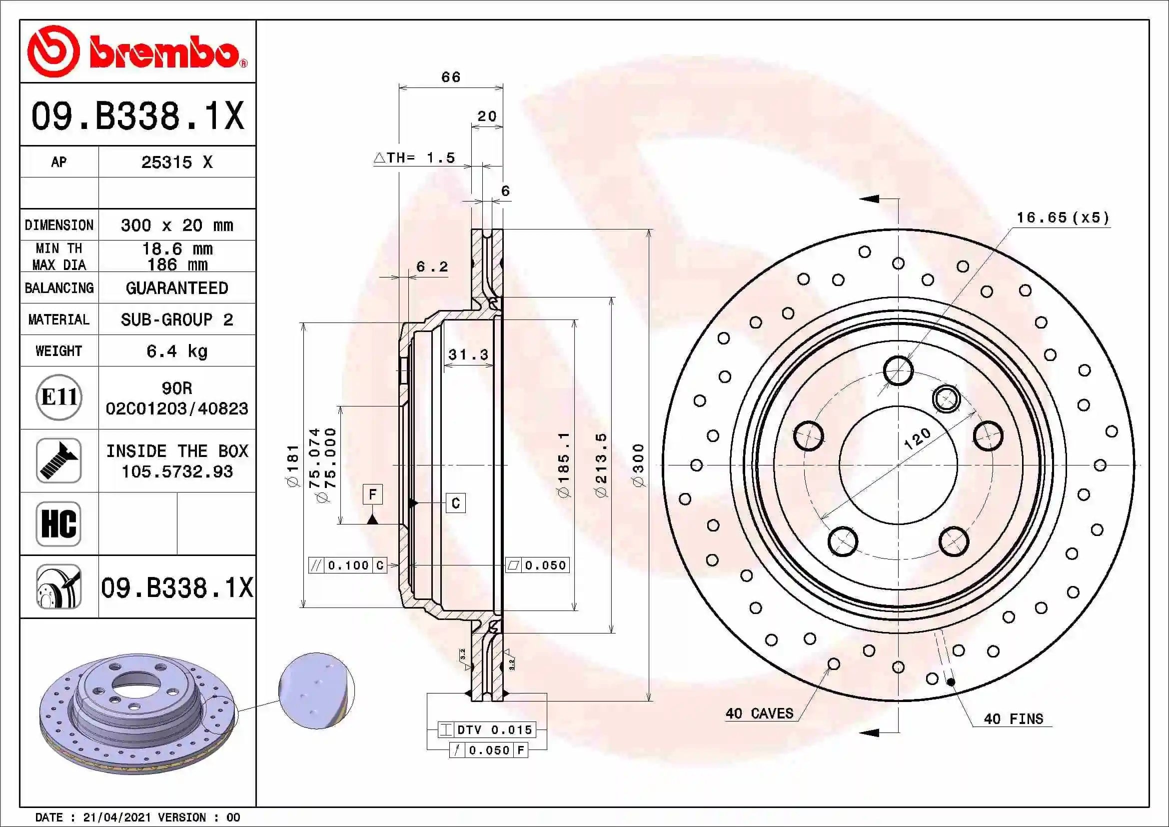 BREMBO 09 B338 1X Fren Diski 34216792229 uygun fiyat hızlı kargo