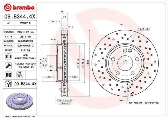BREMBO 09 B344 4X Fren Diski 2464210112 uygun fiyat hızlı kargo