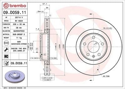 BREMBO 09 D059 11 Fren Diski 8W0615301AB uygun fiyat hızlı kargo