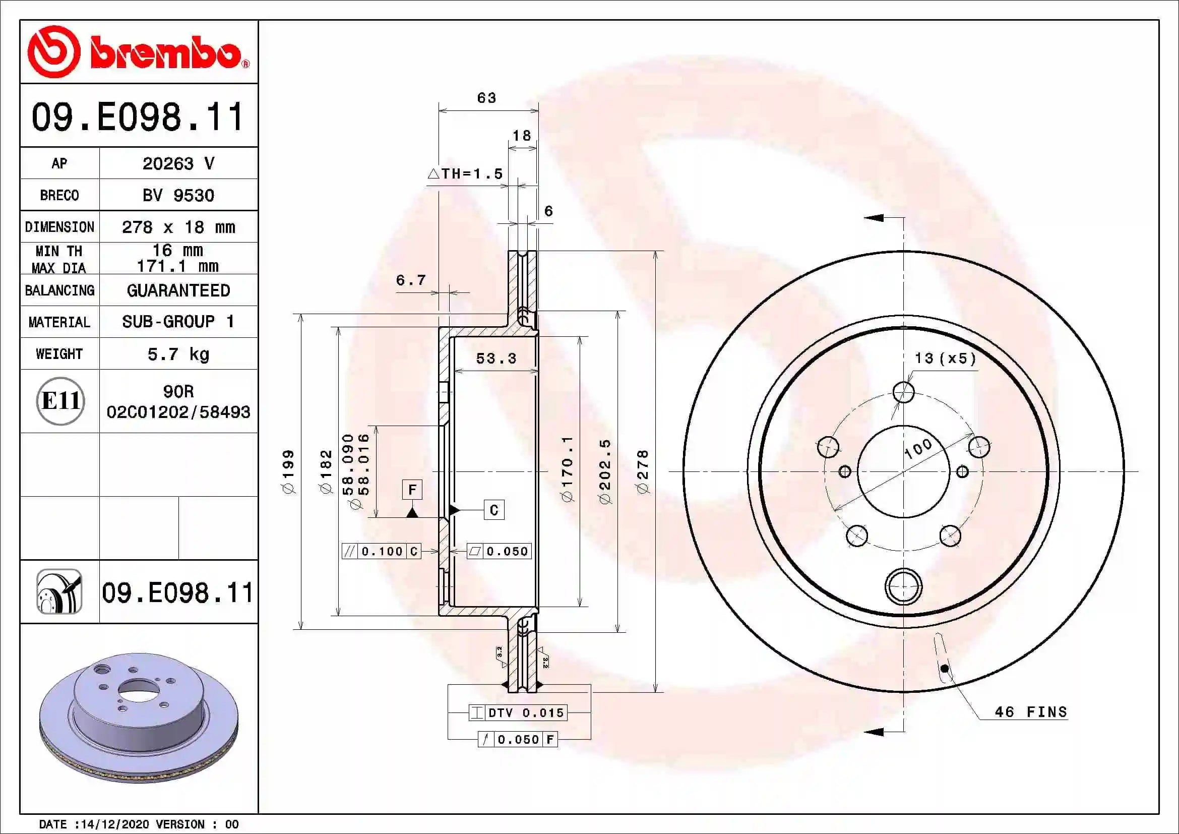 BREMBO 09E09811 Fren Diski 26700SG000 uygun fiyat hızlı kargo