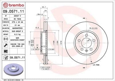 BREMBO 09D57111 Fren Diski 2Q0615301H uygun fiyat hızlı kargo