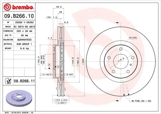 BREMBO 09B26611 Fren Diski 402061AA0A uygun fiyat hızlı kargo