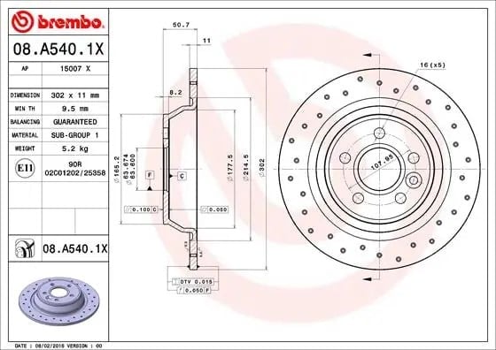 BREMBO 08A5401X Fren Diski 1379931 uygun fiyat hızlı kargo