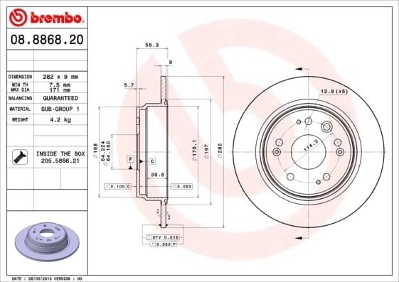 BREMBO 08886820 Fren Diski 42510S9A000 uygun fiyat hızlı kargo