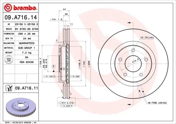 BREMBO 09 A716 14 Fren Diski 40206JD00A uygun fiyat hızlı kargo