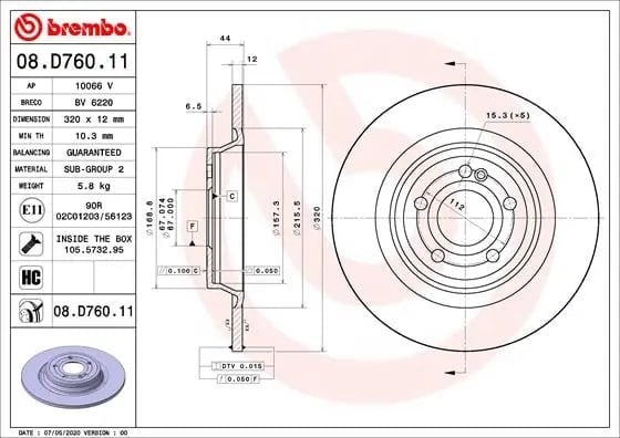 BREMBO 08 D760 11 Fren Diski 2474230312 uygun fiyat hızlı kargo
