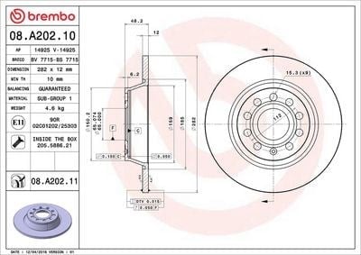BREMBO 08 A202 11 Fren Diski 1K0615601AD uygun fiyat hızlı kargo