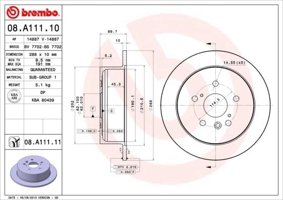BREMBO 08 A111 11 Fren Diski 424310E010 uygun fiyat hızlı kargo