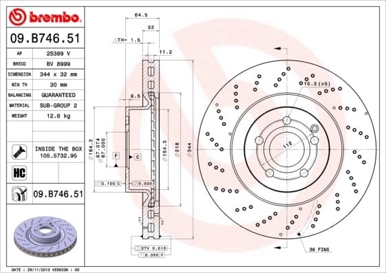 BREMBO 09 B746 51 Fren Diski 0004211512 uygun fiyat hızlı kargo