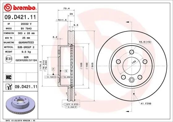 BREMBO 09D42111 Fren Diski 2N0615301A uygun fiyat hızlı kargo