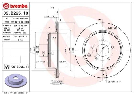 BREMBO 09B26511 Fren Diski 432063JA0A uygun fiyat hızlı kargo