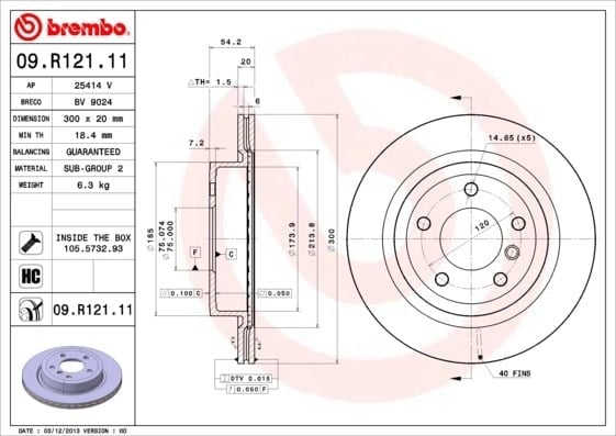 BREMBO 09 R121 11 Fren Diski 34216782605 uygun fiyat hızlı kargo