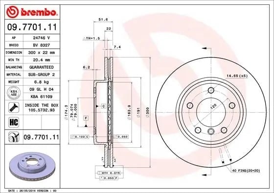 BREMBO 09 7701 11 Fren Diski 34111164539 uygun fiyat hızlı kargo