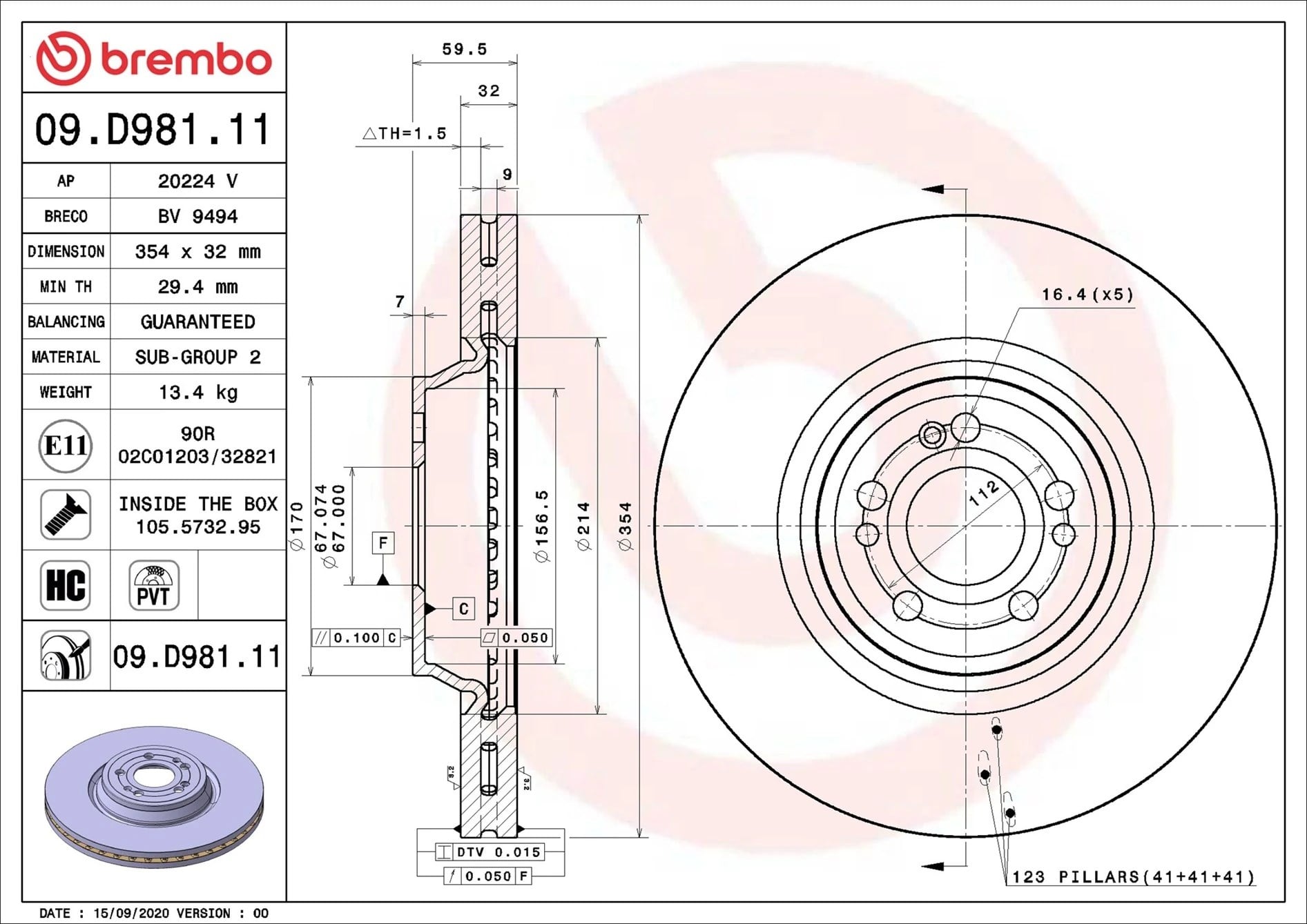 BREMBO 09 D981 11 Fren Diski 1674210701 uygun fiyat hızlı kargo