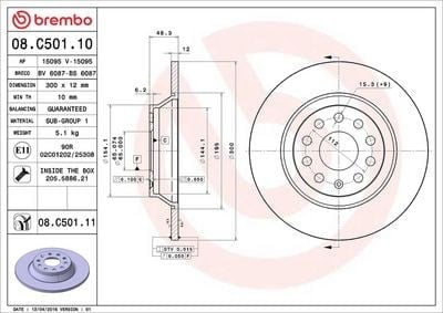 BREMBO 08 C501 11 Fren Diski 3Q0615601A uygun fiyat hızlı kargo