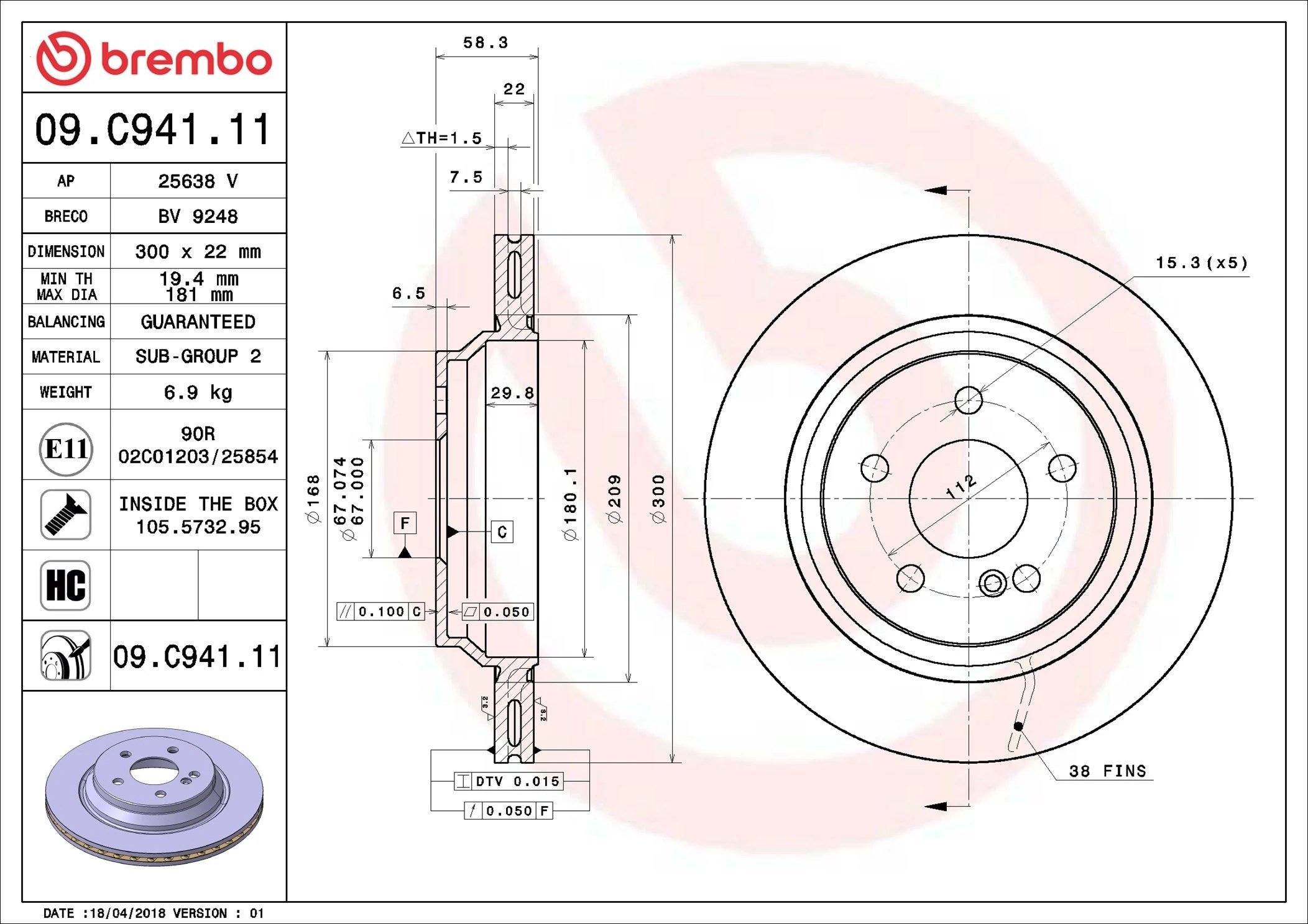 BREMBO 09 C941 11 Fren Diski 2214231212 uygun fiyat hızlı kargo