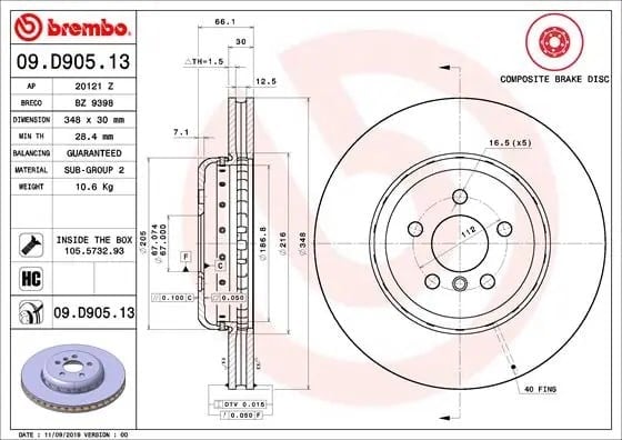 BREMBO 09D90513 Fren Diski 34118854273 uygun fiyat hızlı kargo