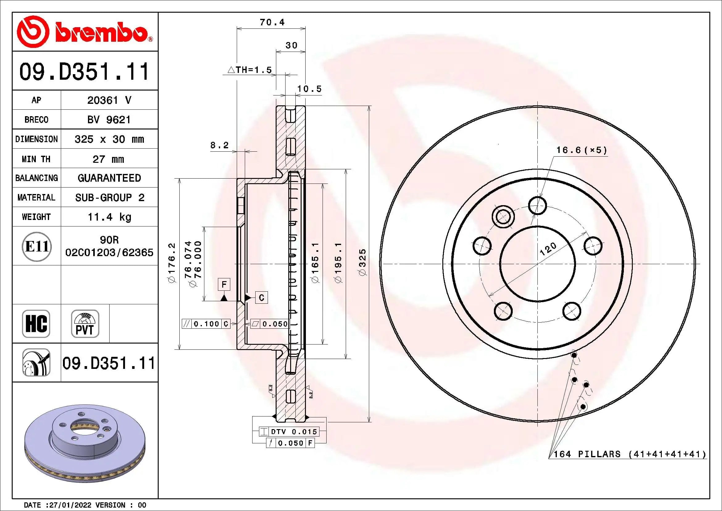 BREMBO 09 D351 11 Fren Diski 2N0615301B uygun fiyat hızlı kargo