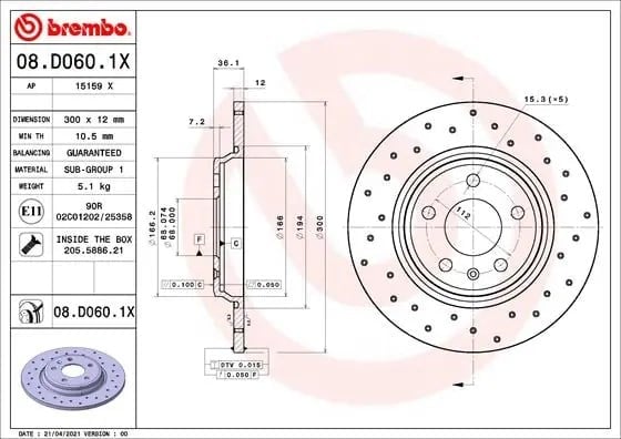 BREMBO 08D0601X Fren Diski 8W0615601C uygun fiyat hızlı kargo