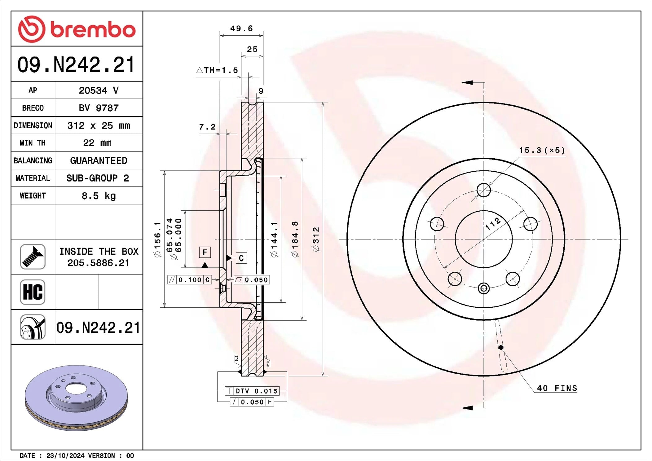 BREMBO 09 N242 21 Fren Diski 561615301A uygun fiyat hızlı kargo