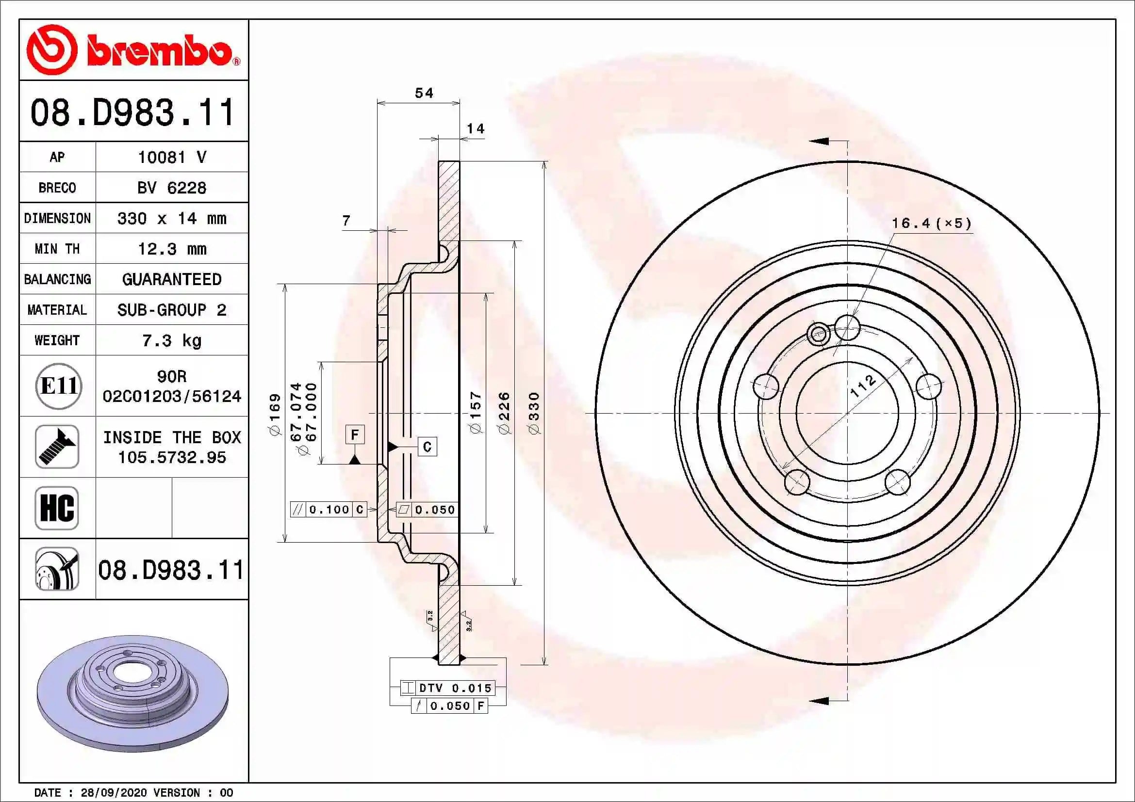 BREMBO 08 D983 11 Fren Diski 1674238700 uygun fiyat hızlı kargo