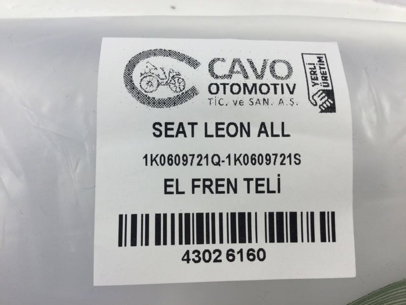 CAVO 4302616 El Fren Teli 1K0609721BE uygun fiyat hızlı kargo