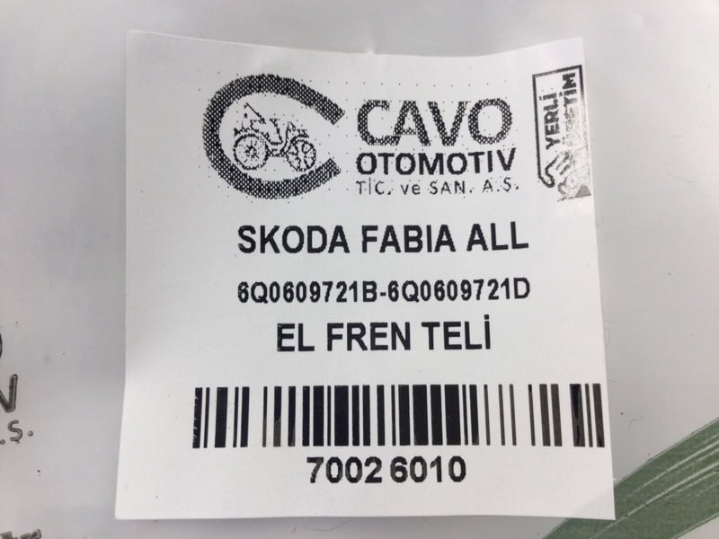 CAVO 70026010 El Fren Teli 6Q0609721H uygun fiyat hızlı kargo