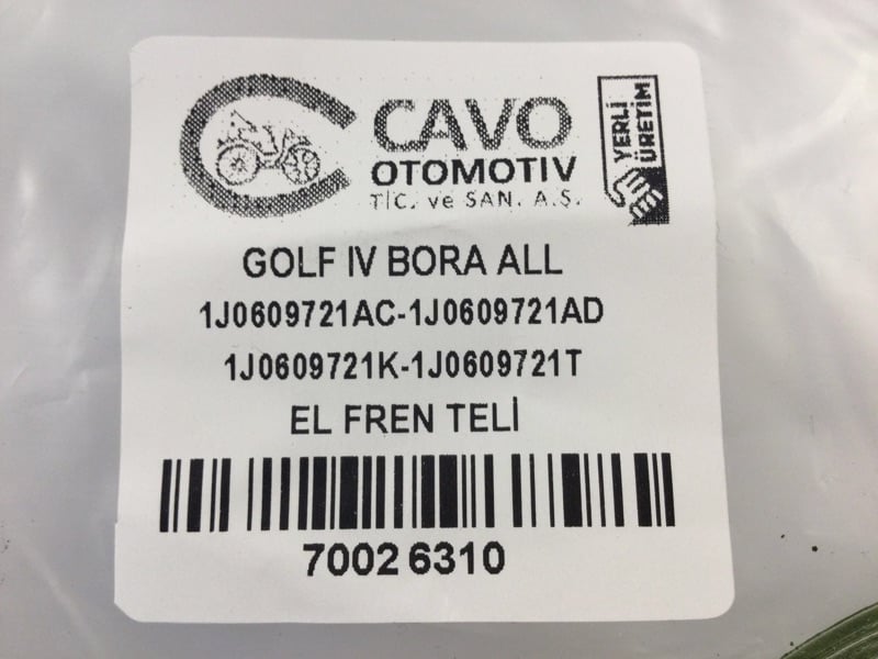 CAVO 70026310 El Fren Teli 1J0609721AC uygun fiyat hızlı kargo