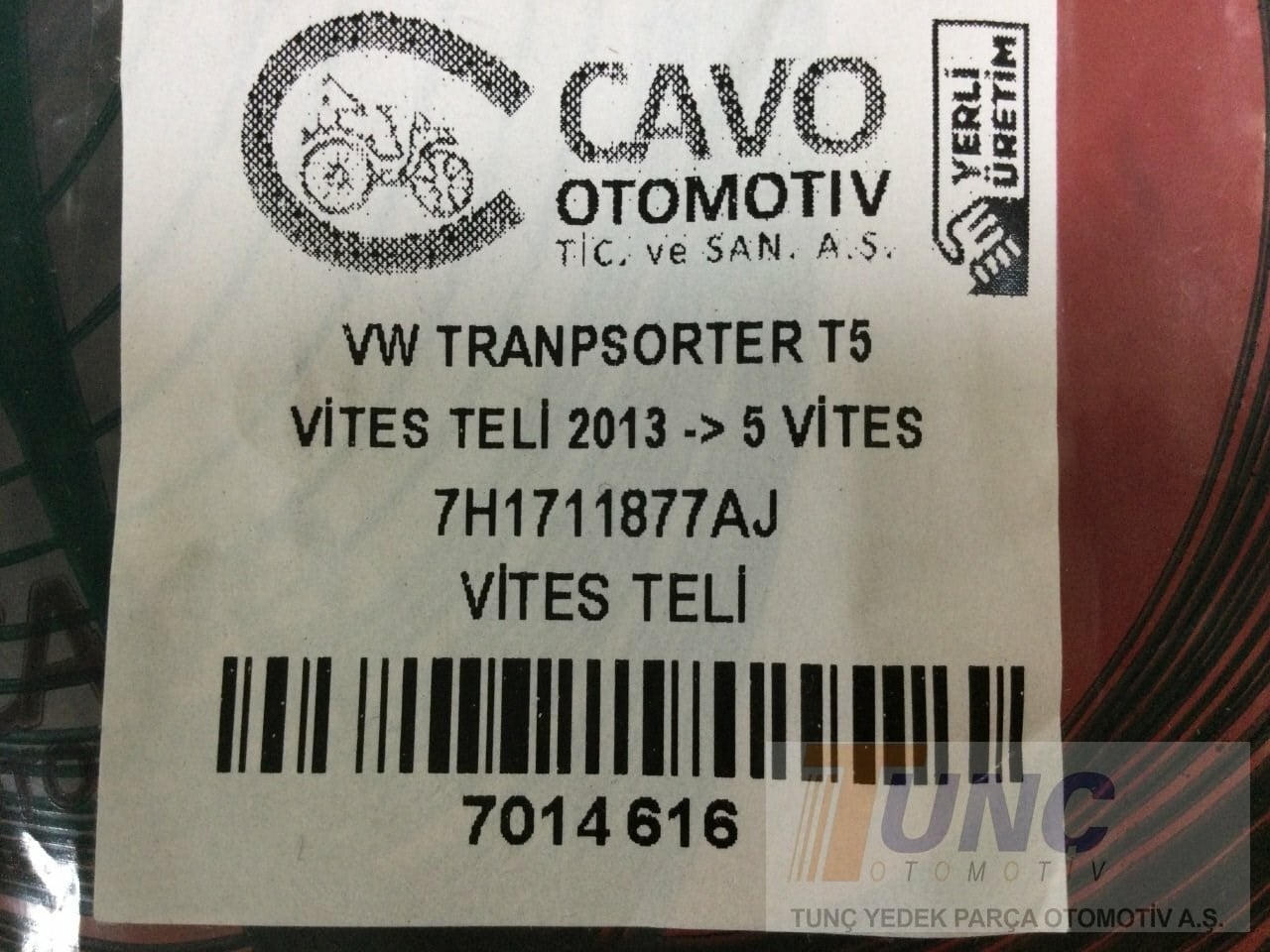 CAVO 7014616 Vites Teli 7H1711877AJ uygun fiyat hızlı kargo