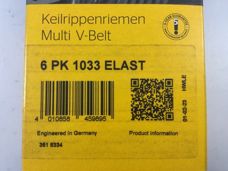 CONTINENTAL 6PK1033ELAST V Kayışı AM5Q6C301EA uygun fiyat hızlı kargo