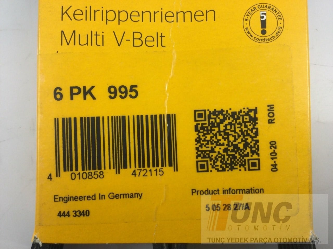 CONTINENTAL 6PK995 V Kayışı 045903137D uygun fiyat hızlı kargo