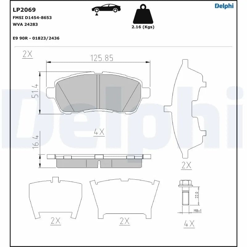 DELPHI LP2069 Fren Balatası 04465 B1190 uygun fiyat hızlı kargo