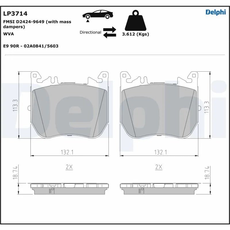 DELPHI LP3714 Fren Balatası 0004200804 uygun fiyat hızlı kargo