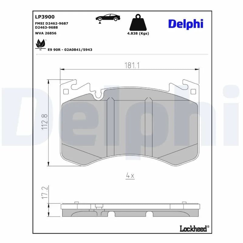 DELPHI LP3900 Fren Balatası LR157389 uygun fiyat hızlı kargo