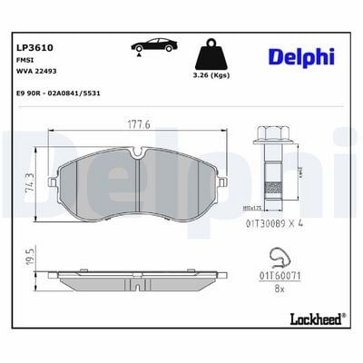 DELPHI LP3610 Fren Balatası 2N0698151B uygun fiyat hızlı kargo