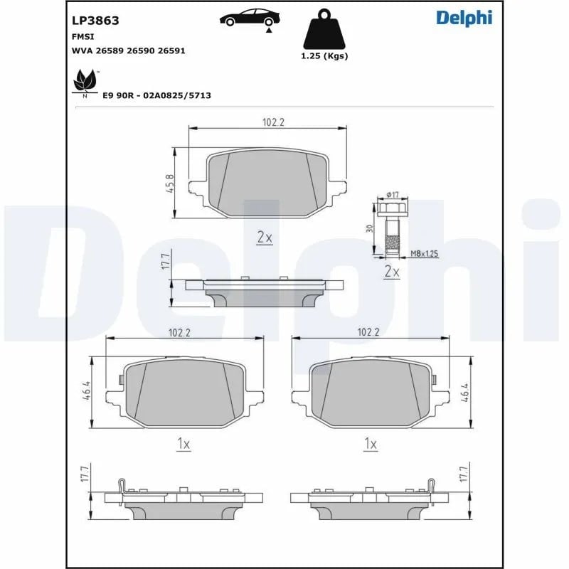 DELPHI LP3863 Fren Balatası 4406000Q3K uygun fiyat hızlı kargo
