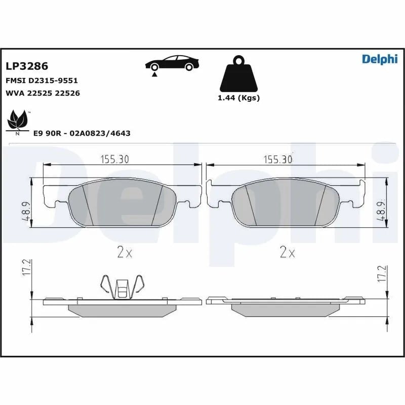 DELPHI LP3286 Fren Balatası 410604682R uygun fiyat hızlı kargo
