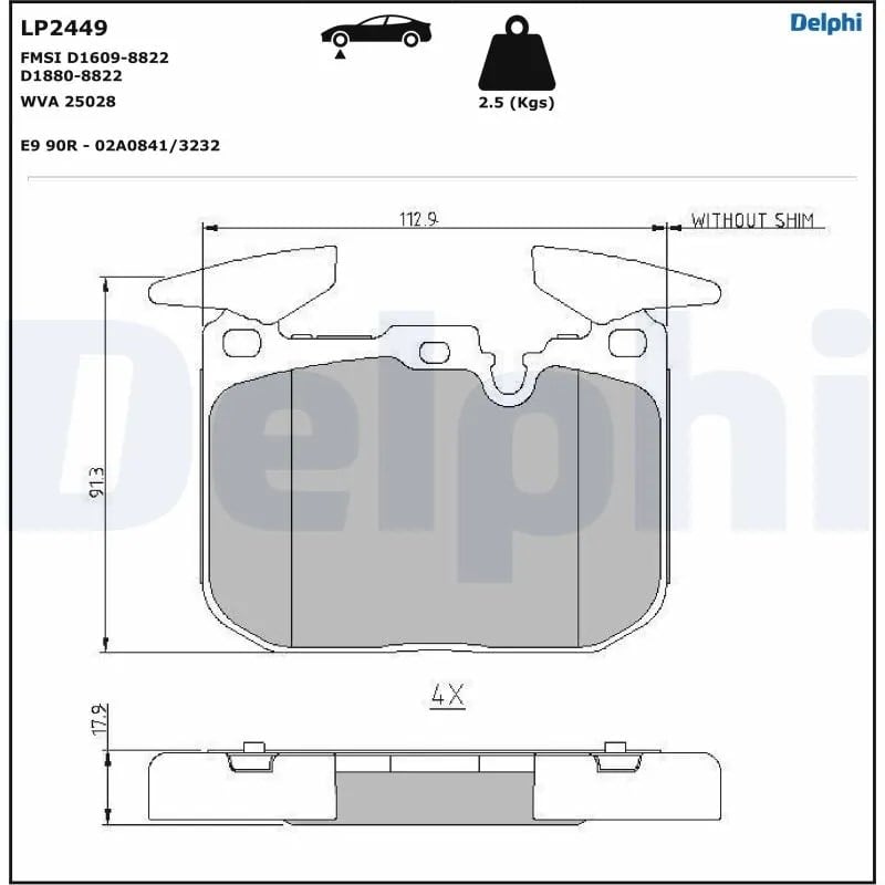 DELPHI LP2449 Fren Balatası 34106799805 uygun fiyat hızlı kargo