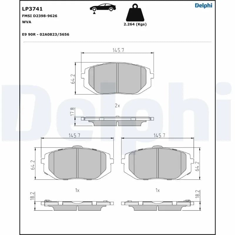 DELPHI LP3741 Fren Balatası 58101GIA60 uygun fiyat hızlı kargo
